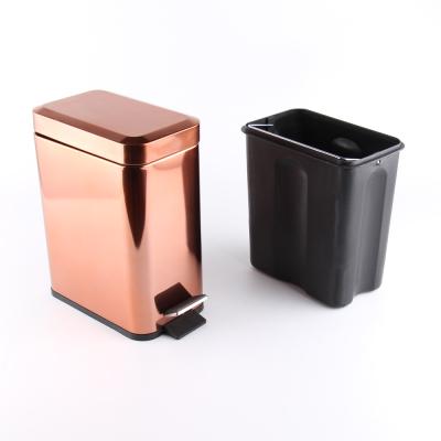 China Sustainable Industrial Steel Waste Bin Household Recycle Bin Stainless Steel Pedal Bin for sale