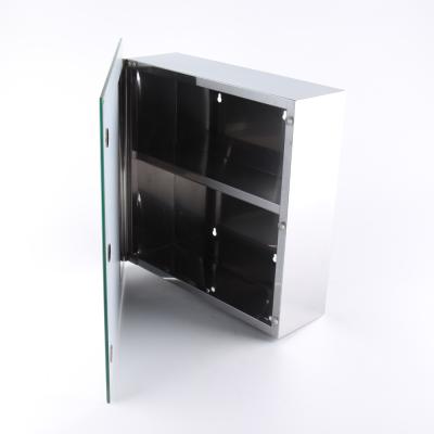 China Sustainable Bathroom Stainless Steel Mirror Cabinet With Glass Door For Storage for sale