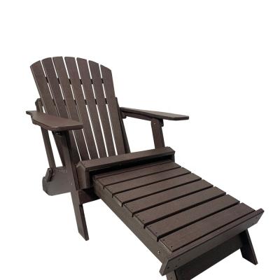 China Outdoor Weatherability HDPE Folding Adirondack Chair for Garden Backyard, Weather Resistant Accent Furniture for sale