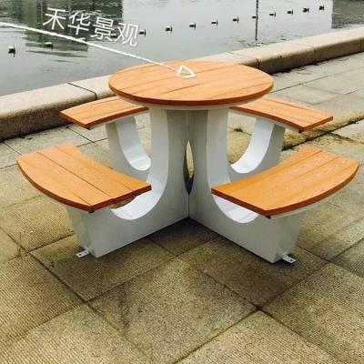 China 2019 New Type Camping Weatherability 2019 Wooden Outdoor Table And Chairs Waterproof for sale