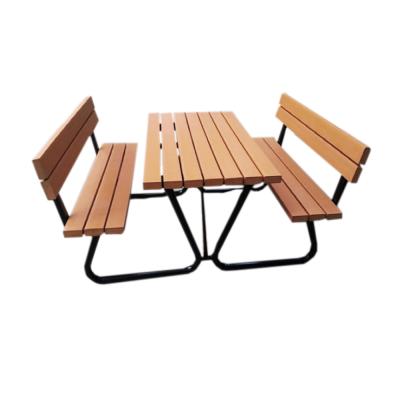 China Cled slatsweatherability wooden picnic table and outdoor wooden bench chair for sale for sale