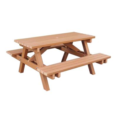 China Weatherability High Quality Picnic Outdoor WPC Table And Chair Set for sale