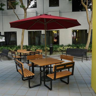 China Weatherability Hot Sale Outdoor Wooden Picnic Table Set Beer Garden Table and Bench Chair Set for sale