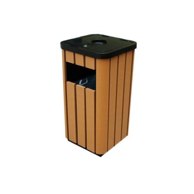 China Sustainable Factory Price WPC Recycle Bin, Garbage Bin, Wooden Recycle Garbage Bin for sale