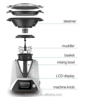 Cina Multi-function food processor and high power blender with colored TFT screen in vendita