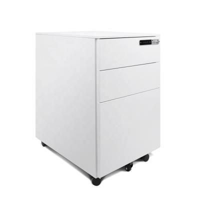 China Metal Filing Cabinet Rolling Pedestal 3 Drawer Collated Mobile File Storage Cabinet With Lock for sale