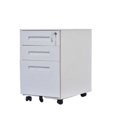 China Customized Assembled Office Furniture 3 Drawer Cabinet With Wheels Mobile Cabinet Office Storage Cabinet for sale