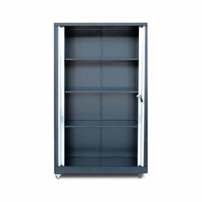 China Knock Down Lokers Steel Cabinet Metal Tambour Door Filing Cabinet Desk Storage Shutter Convenient Cabinet With Wheels for sale