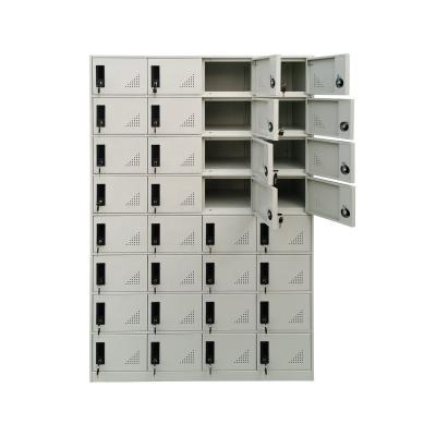 China Locker Room Steel Cabinet Steel Metal Office Furniture 32 Doors Workers Safe Automatic Locker Baggage Locker for sale