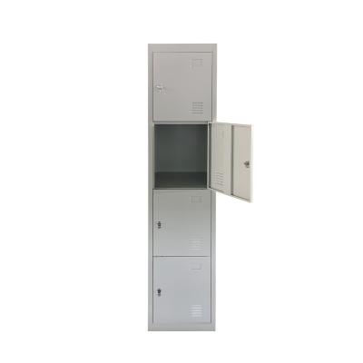 China Office Funiture Knock Down Metal Steel Locker Steel Locker 4 Compartment Cabinet For Cloakroom for sale