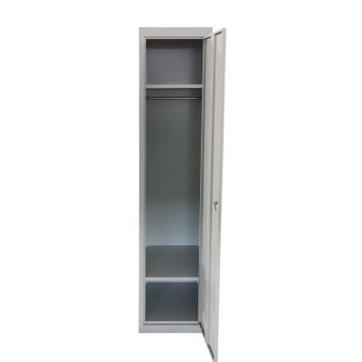 China Office Funiture Factory Clothes Storage Locker 1 Door Metal Direct Steel Vertical Locker Used Gym Single Door Locker for sale