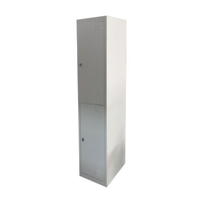 China Changing Two Door 2 Office Furniture Locker 2 Single Tier Clothing Steel Locker for sale