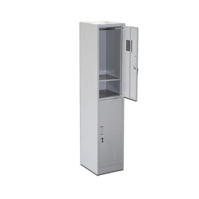 China Office Funiture Steel Locker Doors Steel Locker Staff Wardrobe Locker Cabinet Factory Sell Metal 2 Door Locker for sale