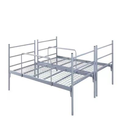 China Knock Down Steel Frame Bed Hotel Furniture Bunk Bed Loft Steel Bunk Bed Factory Sale Customized Metal for sale