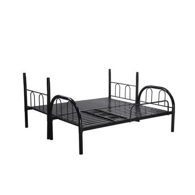 China Knock Down Modern Design Metal Double Decker Bed Steel Bunk Bed For Kids Students for sale