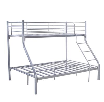 China Dismantle Cheap Factory Bedroom Furniture Metal Bunk Bed For 3 Person Iron Frame Double Decker Bed Loft Bunk Bed for sale