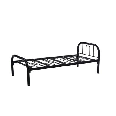 China Knock Down Furniture Single Steel Metal Bedroom Modern Design Bed Factory Direct Sale Low Height Single Bed for sale