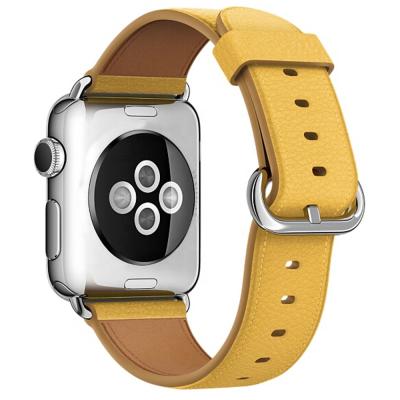 China Skin Friendly Fashion Smart Watch High Quality Leather Strap For Apple Watch Se Series 5 6 4 3 for sale