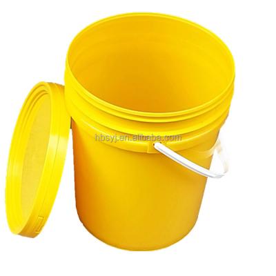 China Paper 5 Gallon Plastic Buckets 20L Clear Plastic Buckets With Lids for sale