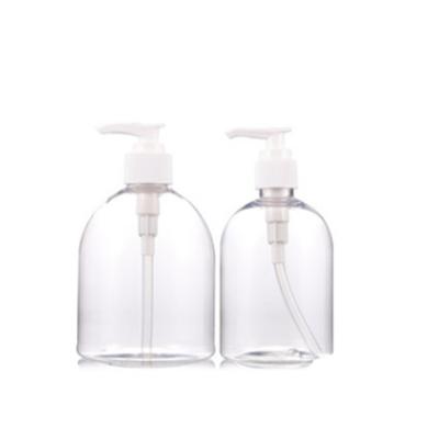 China Clear Household Products 500ml Hand Wash Lotion Bottle PET Hand Sanitizer Bottle With Lotion Pump for sale