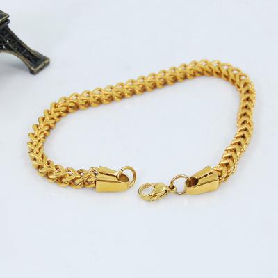 China Mens Gold Chain Bracelet Tanishq Gold Bracelet Designs Chain Men Bracelet for sale