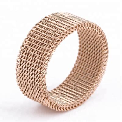 China China Fashionable Products Wholesale Gold Mesh Braided Rings for sale