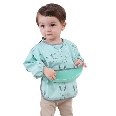 China Eco-freindly 2021 waterproof dirty conceal long sleeve apron bib costume baby items for sale