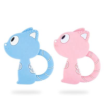 China Custom BPA Free High Quality Adjustable Cartoon Silicone Baby Teether Baby Teethers Soft Silicone for sale