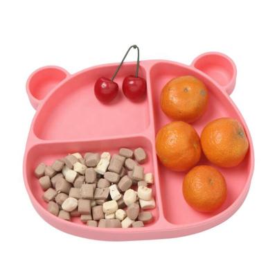 China Adjustable Silicone Suction Toddlers Feeding Bowls Feeding Dish For Baby for sale