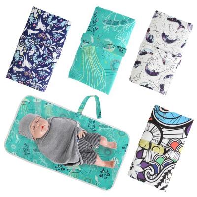 China Eco-freindly Travel Diaper Waterproof Diaper Pads Changing Mat Baby Foldable Nappy Cover Play Mat for sale