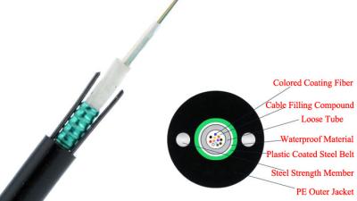 Cina Cavo ottico di GYXTW 12 modo corazzato all'aperto del centro di multi con il diametro di 8mm in vendita