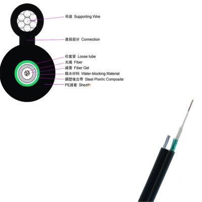 China Single Mode Fiber Optic Cable Outdoor Armoured Figure 8 Self Supporting Aerial for sale