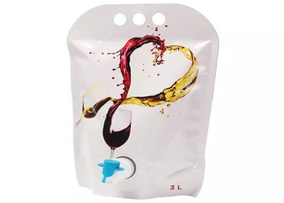 China BPA Free Bib Bag In Box Aluminum Dispenser Wine Packing With Tap for sale