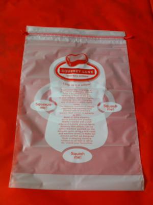 China Garment / Pillow Packaging Poly Bags ,  Clear plastic drawstring bags for sale