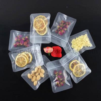 China Zipper Transparent Plastic Retail Bag For Spice Packaging for sale