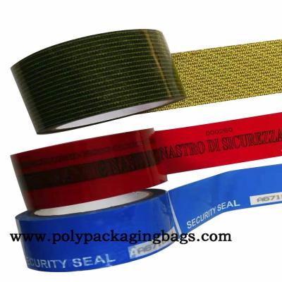 China 25mm 50mm Width Tamper Resistant Tape For Plastic Box for sale