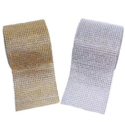 China Flatback 24 Rows Hollow Ribbon Hollow Ribbon Rhinestone Mesh Sheet Trimming Plastic Crystal Garment Accessories for sale