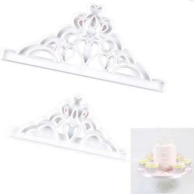 China 2 Pcs Sustainable Sustainable Crown Embossing Cake Mold Fondant Cookie Cutter Molds Cake Decorating Tools for sale