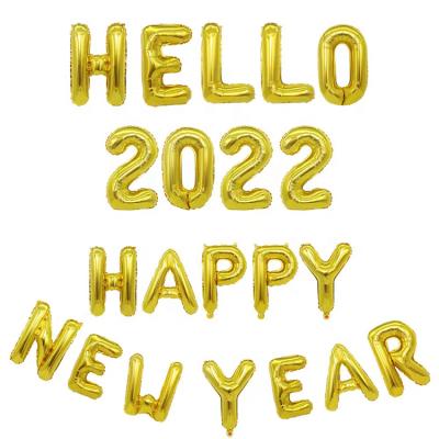 China 2022 Happy New Years 16 Inch Popular Foil Balloons For Party Decoration for sale