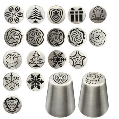 China Sustainable Russian Stainless Steel Nozzle Piping Tips Cake Decorating Supplies for sale