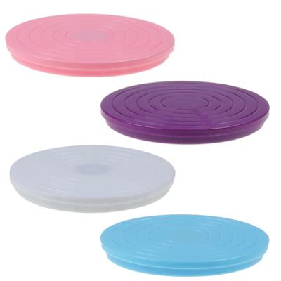 China 4 Color Viable Mini Cake Decorating Turntable Plastic Cookie Turntable Decorating Baking Tools for sale