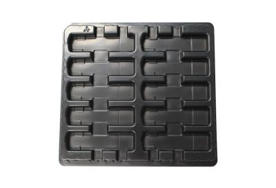 China Thermoformed ABS Custom Black Plastic Blister Packs ESD PS Packaging Tray en venta