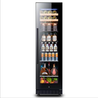 China Wine Cooler Glass Bottle Compressor Wine Fridge Beer Beverage Cooler Refrigerator VodkaCommercial Doorwine Fridge Cooler Household for sale