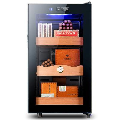 China Refrigirated Touch Control Electric Cigar Cabinet Humidity Stability Cigar Cases Cabinet Humidifiers Humidifiers Humidifiers Cigar Cooler Smart Refrigerator for sale