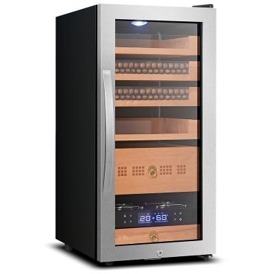 China Hotel Cigar Cabinet Home Kitchen Humidifier Display Humidity Controlled Cigar Coolers Electric Small Refrigerator for sale