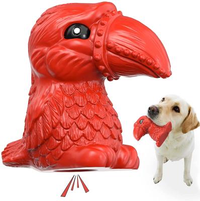 China Viable Dog Chewing Toy Squeaky Interactive Flamingo Hard Dog Chew Toys For Teeth Pet Training And Cleaning Indestructible Toys for sale