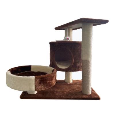 China Sustainable Multilevel Cat Tree With Scratching Posts Sisal Covered Plush Perches Cat Tower Furniture For Kitten Pet for sale