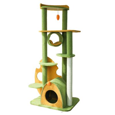 China Cat Tree Condo Furniture Kitten Activity Tower Sustainable Pet Kitty Play House With Scratching Posts Perches Swing High Quality Cat Tree for sale