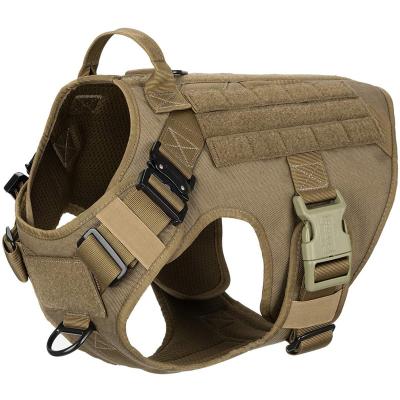 China Padded Tactical Dog Harness No Pull Dog Walking Training Vest With Reflective Grip Military K9 Service Dog Harness for sale