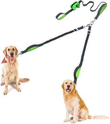 China Personalized Double Retractable Dog Leash Double Dog Leash With Handle Padded Double Pet Car Belt Safe Rope Dog Leash Double for sale